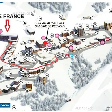Апартаменты Le France - 2 Pers - Le France - 737fr - Plagne Centre - Classe 2 3 Cristaux Mae-9454 *